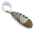 Silver Tiger Eye Multicolor Inlay Pendant MX22226